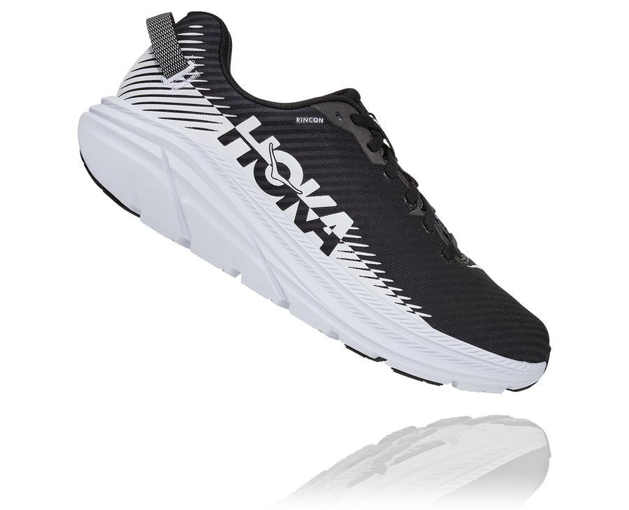 Hoka One One Hardloopschoenen Heren - Rincon 2 - Zwart/Wit - EH0627541